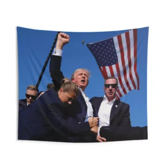 Discover Trump Fight 2024 Tapestry Donald Trump Fight Fighting