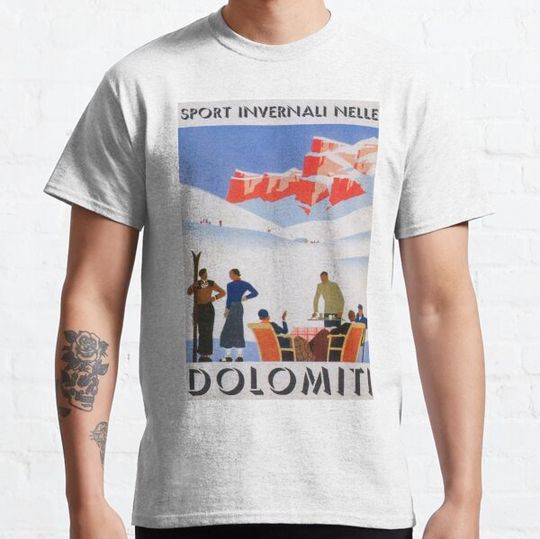 Discover Dolomites, Italy Vintage Travel Poster