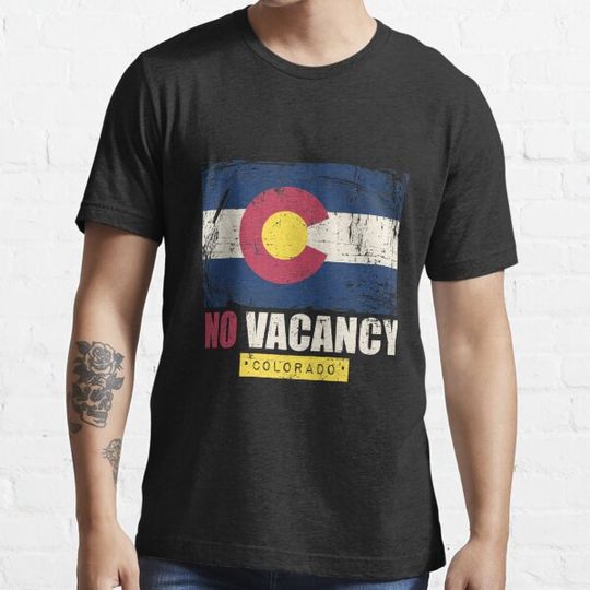 Discover No Vacancy License Plate Colorado Flag
