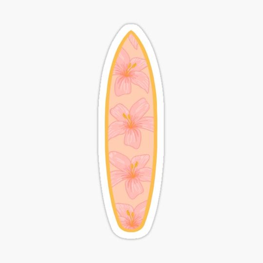 Discover Surfboard - hibiscus pattern