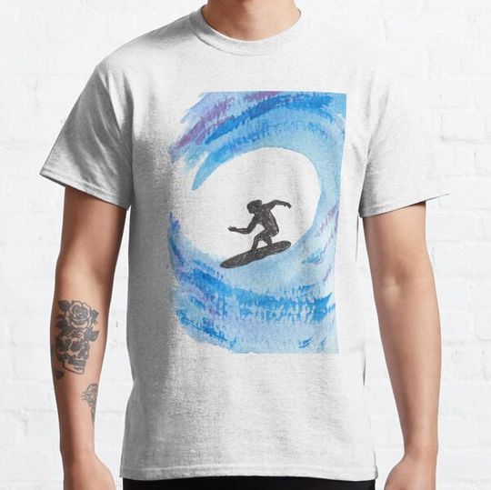 Discover Watercolor Surfer (No background)