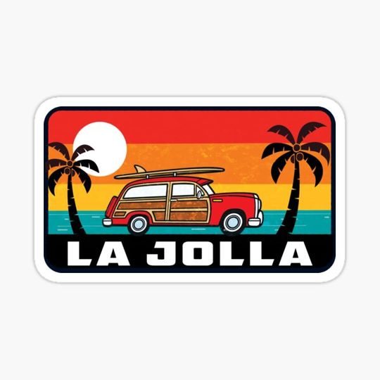 Discover La Jolla California Surfing Woodie Surf Surfer Surfboard Beach