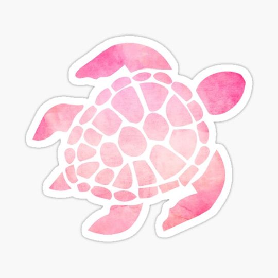Discover Sea Turtle Watercolor Pink