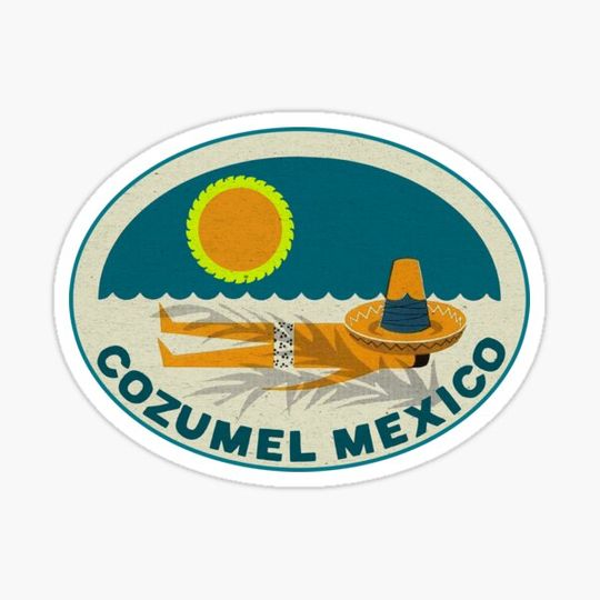 Discover Cozumel Mexico Vintage Style Travel Beach Ocean Vacation