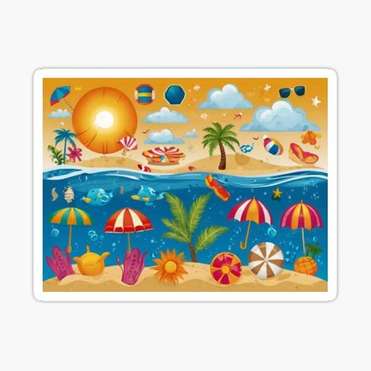 Discover Sun-Kissed Summer Clipart Collection