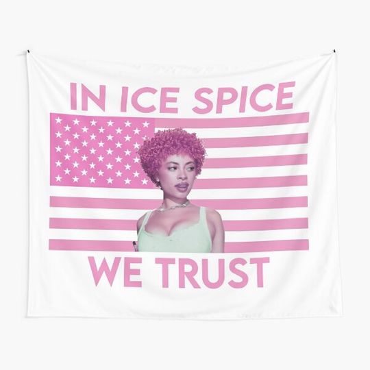 Discover Pink Ice Spice In Ice Spice We Trust Flag