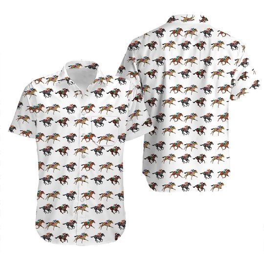 Discover Race Horse Kentucky Derby  Men's Hawaiian Shirt