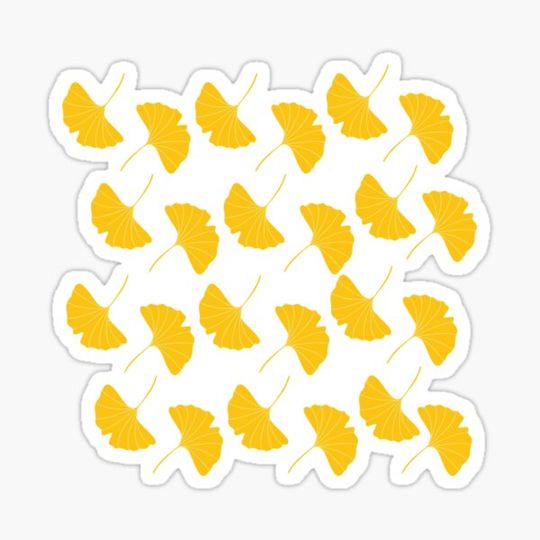 Discover Autumn Fall Yellow Ginkgo Leaves Pattern