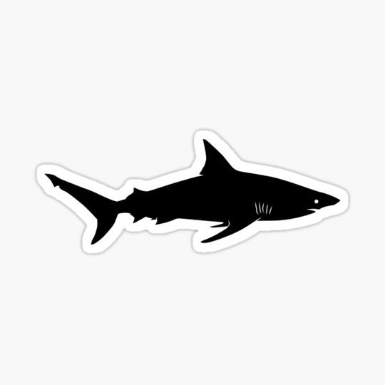 Discover Blacktip Shark Silhouette (Black)