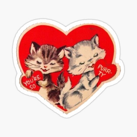 Discover Copy of Kitten Vintage Valentine’s Day Card