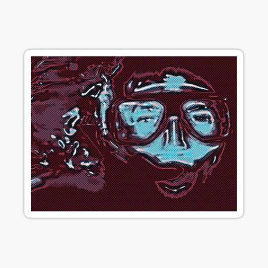 Discover SNORKEL HALFTONE PATTERN. RED/BLUE.