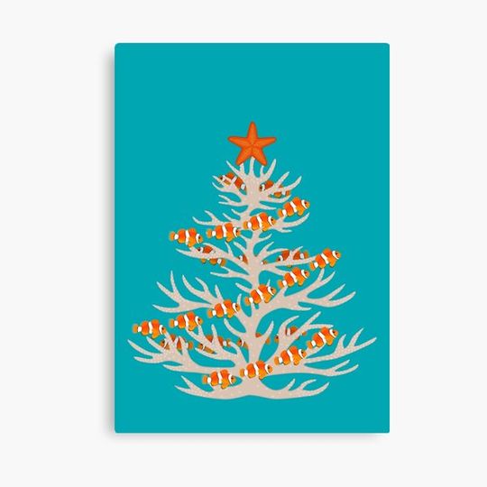 Discover Underwater Christmas tree with coral reef fish