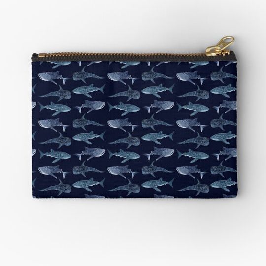 Discover 3 WHALE SHARKS-marine blue