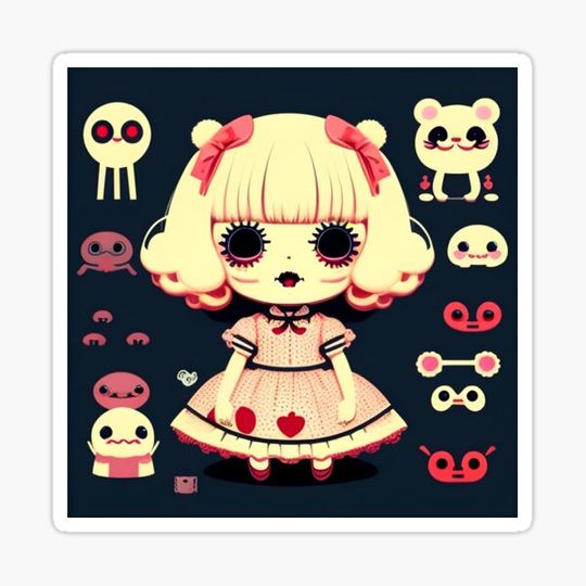 Discover Kawaii creepy doll