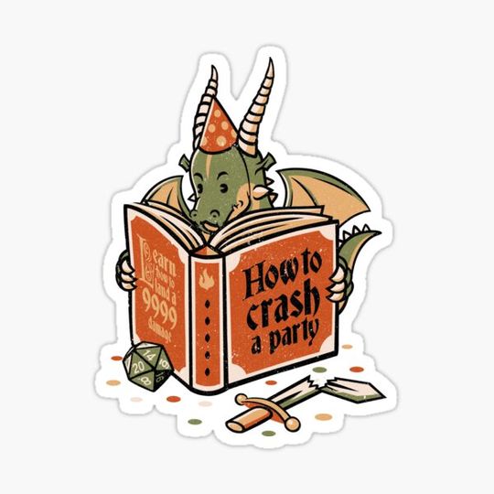 Discover Dragon Reading a Book RPG Party Crashing by Tobe Fonseca