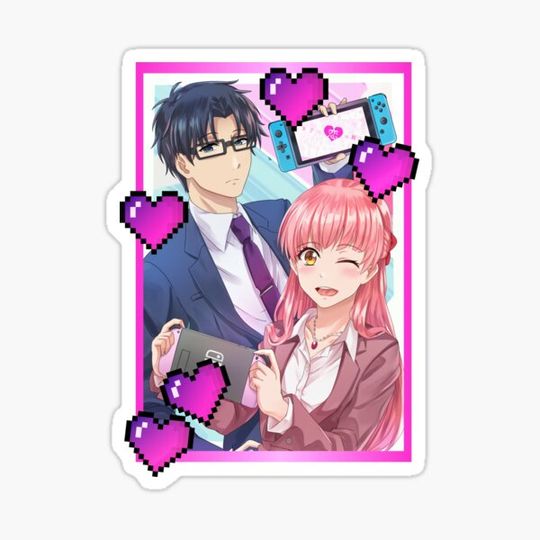 Discover Simple Hot Pink Wotakoi Love (on Navy)