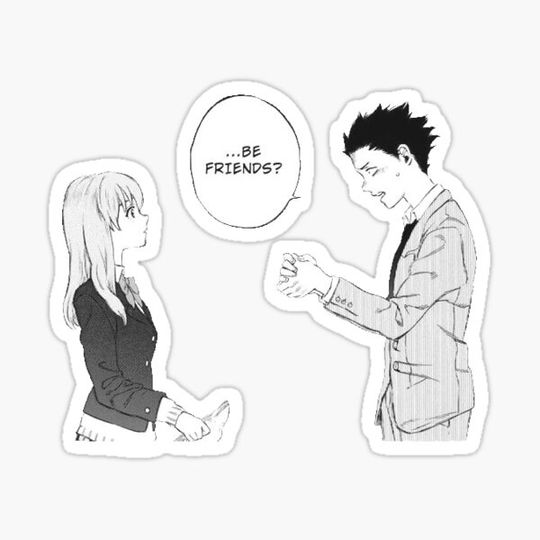 Discover Nishimiya and Ishida Sticker
