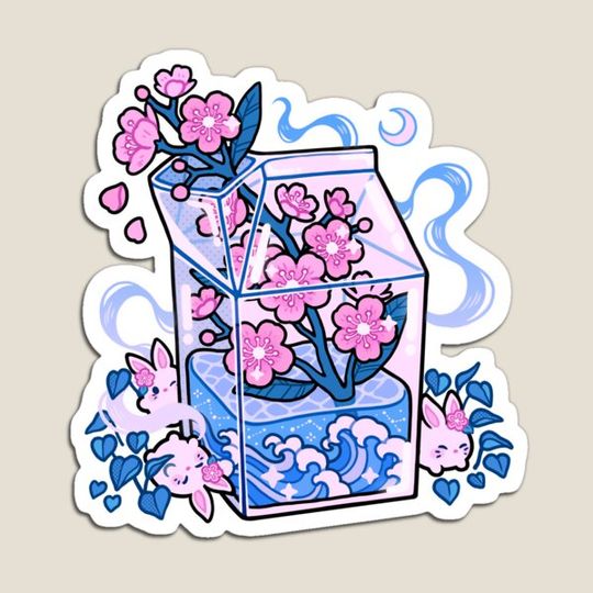 Discover sakura milk box