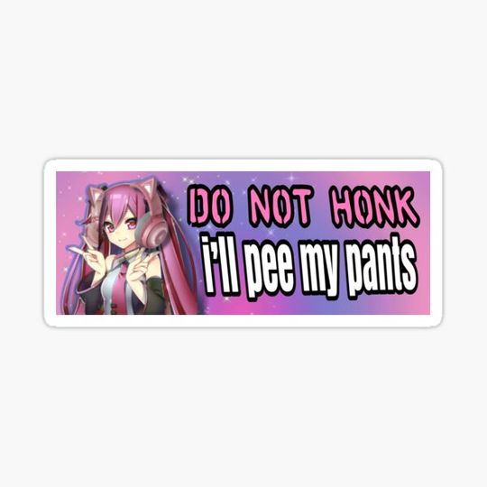 Discover don’t honk i’ll pee my pants bumper sticker
