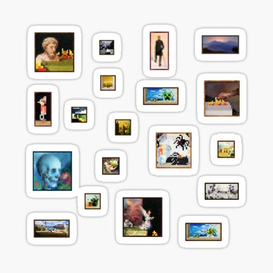 Discover Minecraft Paintings (Small/Medium) Sticker Shee| Perfect Gift