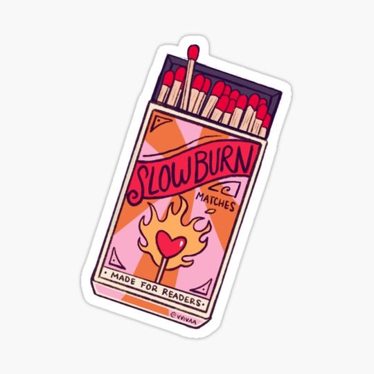 Discover Bookish Stickers Featuring Slow Burn Trope