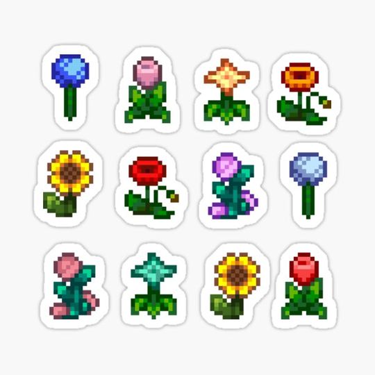 Discover Stardew Valley Garden Flowers Set