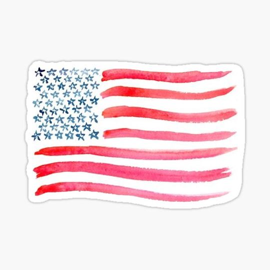 Discover American Flag Watercolor