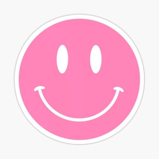 Discover pink smiley face