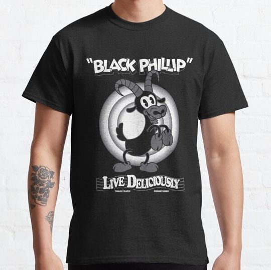 Discover Black Phillip - Vintage Cartoon - Witch - Goth Occult - Live Deliciously