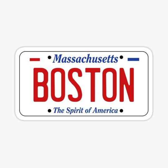 Discover BOSTON - Massachusetts License Plate