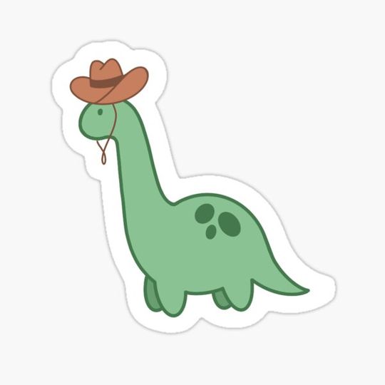 Discover Little Green Cowboy Dinosaur
