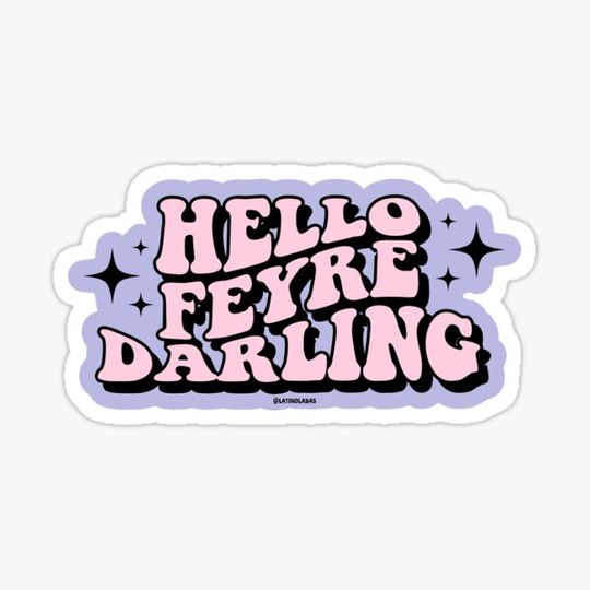 Discover Hello Feyre Darling / Pink Purple Acotar Bookish Aesthetic Merch for Kindle Lovers Rhysand Feyre Suriel Romance Tbr Booktok