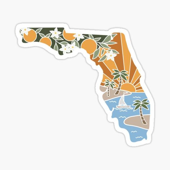Discover Florida Illustrated Graphic