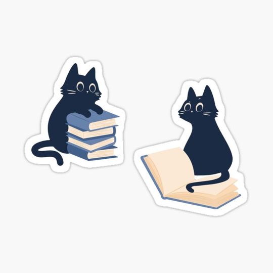 Discover cats and books set