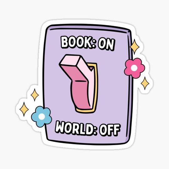 Discover bookish purple light switch - book on, world off