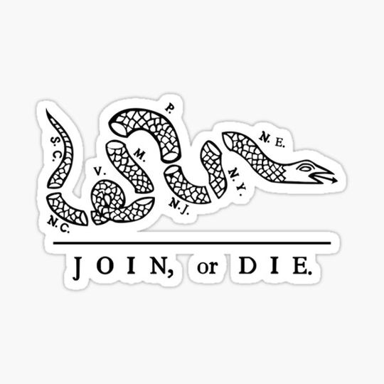 Discover Join or Die, Small Version (see profile for large), United States Military