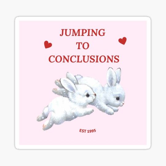 Discover Coquette Bunny Jumping to conclusions Bumper Sticker