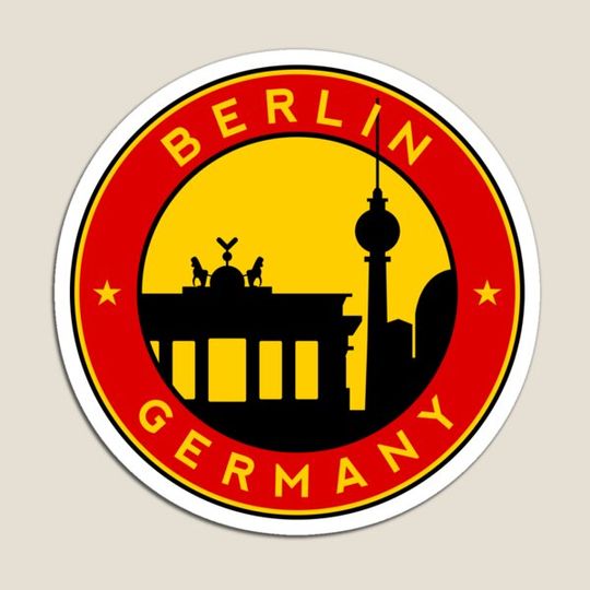Discover Berlin, sticker, circle