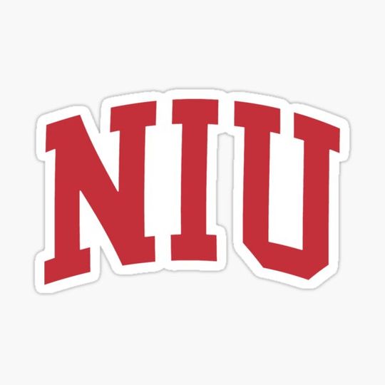 Discover niu - northern illinois university College Font Curved