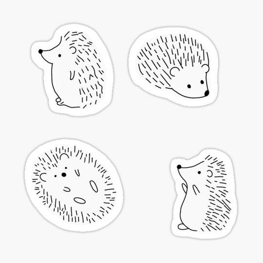 Discover hedgehog sticker pack