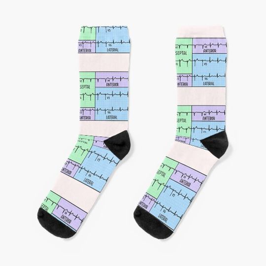 Discover Hand Drawn 12 Lead Electrocardiogram (ECG) Pastel