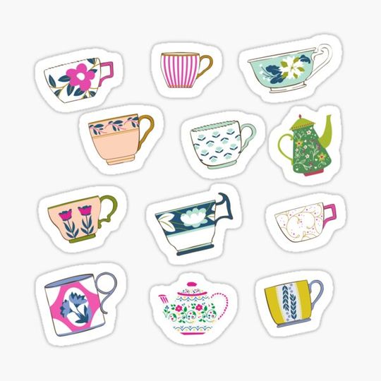 Discover Tea & Coffee Mugs Sticker Pack
