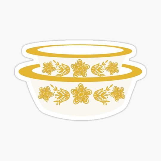 Discover Pyrex Light Butterfly Gold Bowls