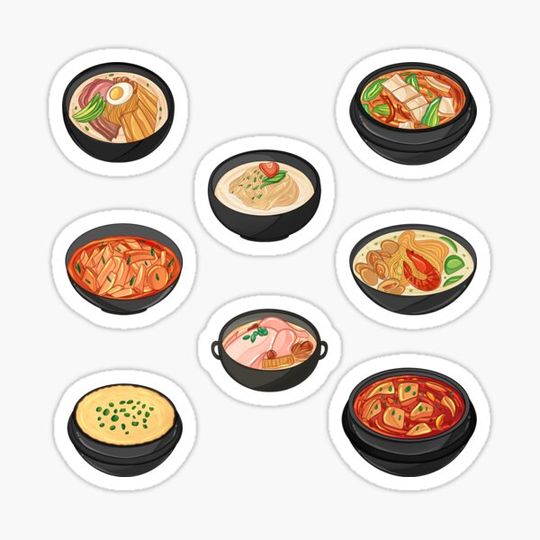 Discover korean bowls sticker pack
