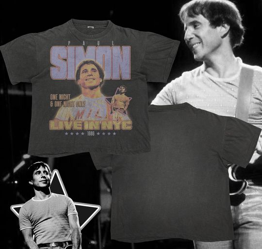 Discover Vintage 90s Paul Simon Shirt, Paul Simon Tee, Vintage Band TShirt, Old School Band Tshirt