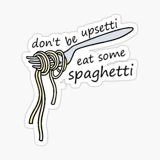 Discover don't be upsetti, eat some spaghetti