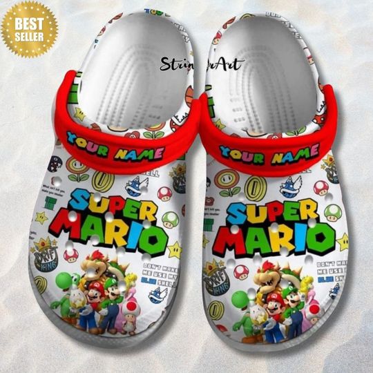 Discover Customer name Mario shoes, Mario Shoes, Custom summer shoes