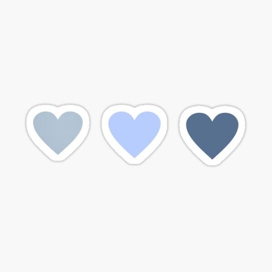 Discover Blue hearts sticker pack