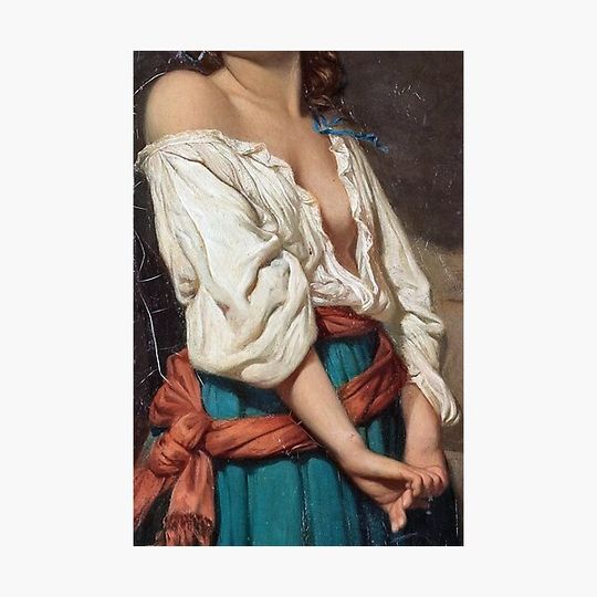Discover Ung kvinna i landskap by Charles Zacharie Landelle - Cropped
