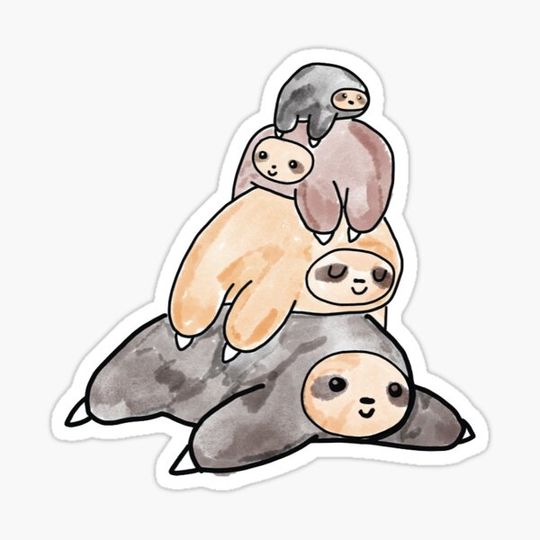 Discover cute sloth sticker